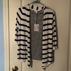 41 Hawthorn Monochrome Striped Cardigan